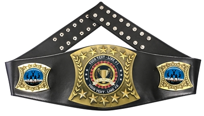 Cheerleading Personalized Championship Leather Belt
