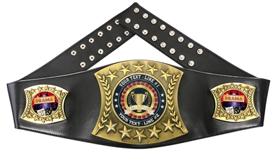 Drama Personalized Championship Leather Belt
