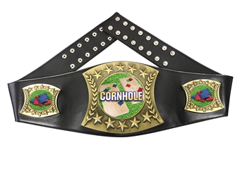 Corn Hole Championship Leather Belt