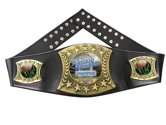 Fantasy Baseball Championship Leather Belt