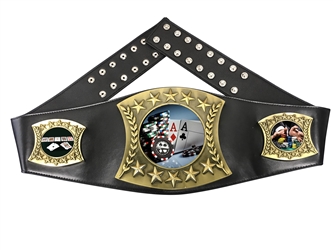 Texas Hold'em Championship Leather Belt