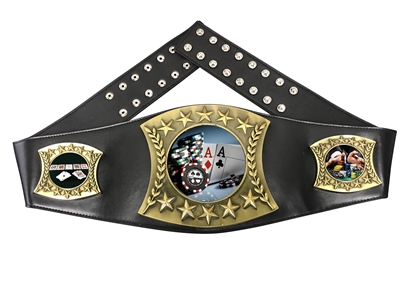 Texas Hold'em Championship Leather Belt