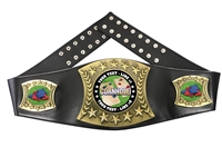 Corn Hole Personalized Championship Leather Belt
