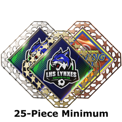 2-3/4" Antique Superstar Medals w/ 2" Full Color Custom Insert (EXP-013A)