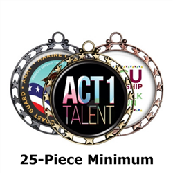 2-1/2" Super Star Medals w/ 2" Full-Color Custom Insert EXP-034A