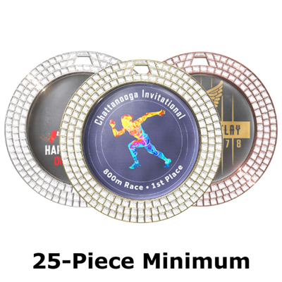 2-3/4" GEM Medals w/ 2" Full-Color Custom Insert EXP-046A