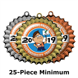 2-3/4" Antique Flare Medals w/ 2" Full-Color Custom Insert
