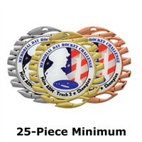 2-3/4" Bright Finish Medals w/ 2" Full-Color Custom Insert