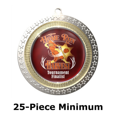 3" Dual Plated Medals w/ 2" Full Color CUSTOM Insert EXP-DPMBE