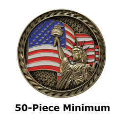 2" Custom Texture Tone Liberty Coin