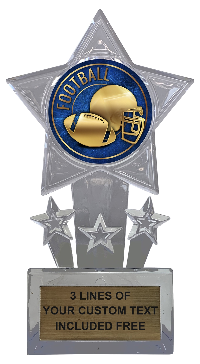 RUGBY MINI STAR TROPHY AWARD RUGBY UNION RUGBY LEAGUE 8cm FREE ENGRAVING A959 S3 
