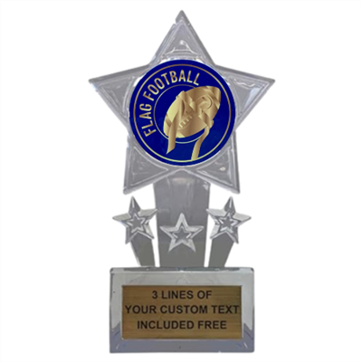 Flag Football Acrylic Trophy