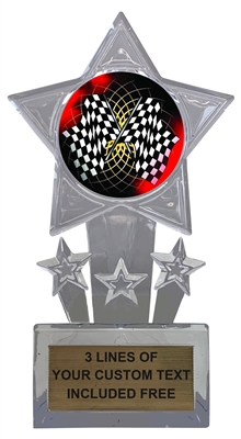 Auto Racing Flags Trophy Cup