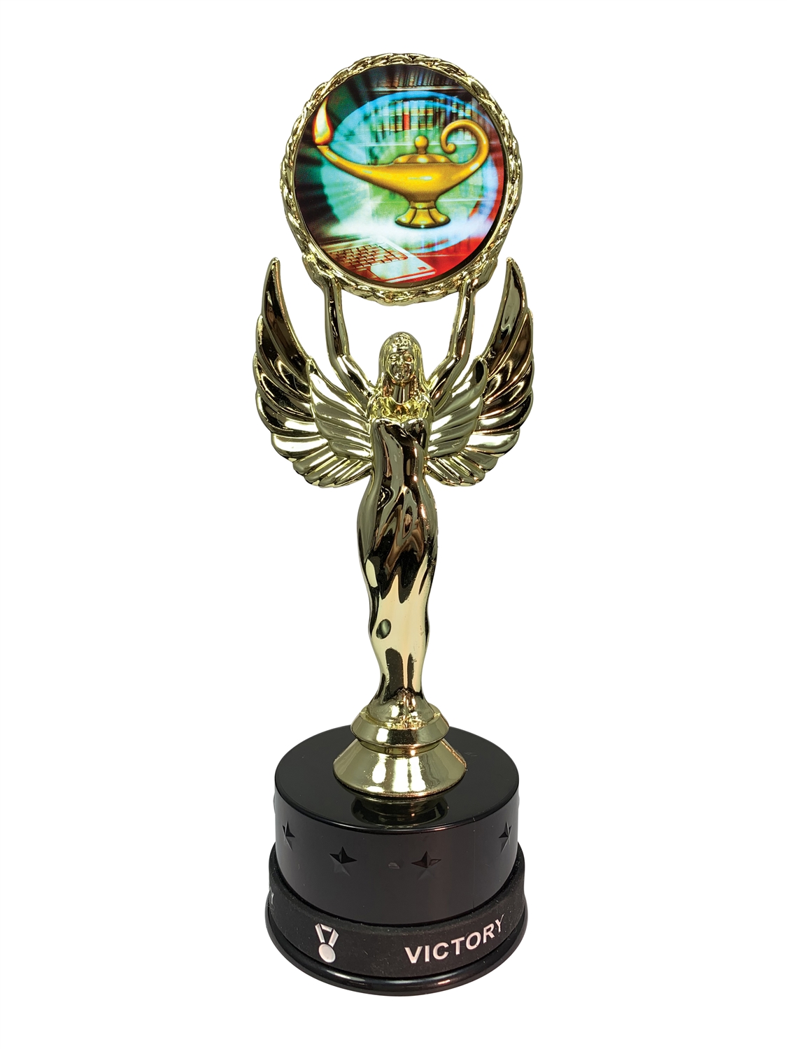 Book and Lamp Victory Wristband Trophy