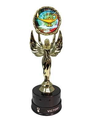 Book and Lamp Victory Wristband Trophy