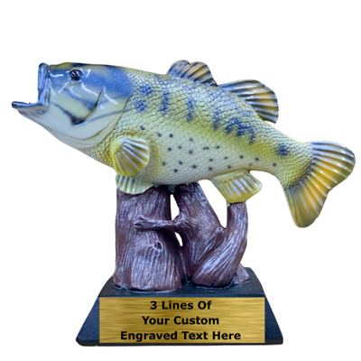 7-3/4"L x 5-1/2"H BASS Fishing Trophy