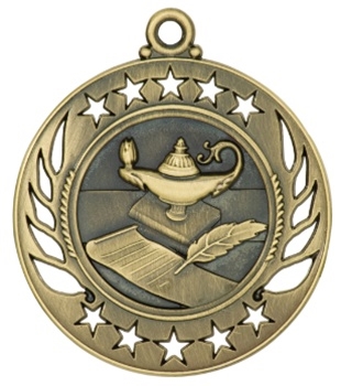 2-1/4" Galaxy Lamp of Knowledge Medal GM107