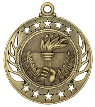 2-1/4" Galaxy Victory Torch Medal GM110