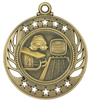 2-1/4" Galaxy Swimming Medal GM115