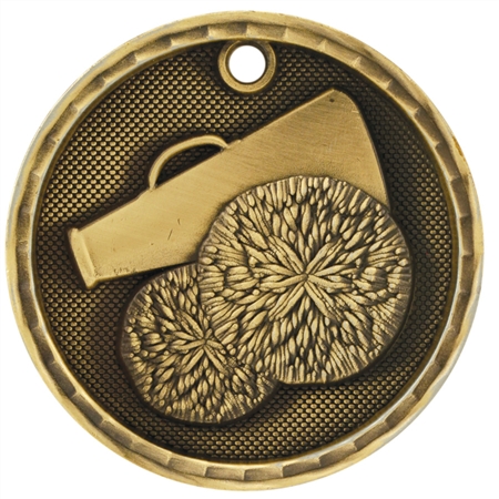 2" 3D Cheerleading Medal