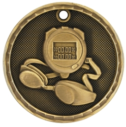 2" 3D Swimming Medal
