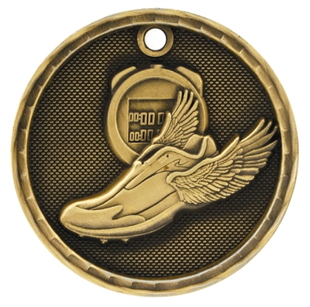 2" 3D Track Medal