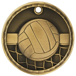 2" 3D Volleyball Medal