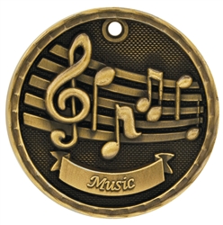 2" 3D Music Medal