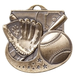 2" Star Blast Baseball Medal M1002