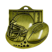 2" Star Blast Football Medal M1006