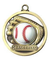 2" Raised Rubber Baseball Medal M402