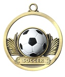 2" Raised Rubber Soccer Medal M413