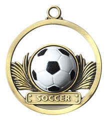 2" Raised Rubber Soccer Medal M413