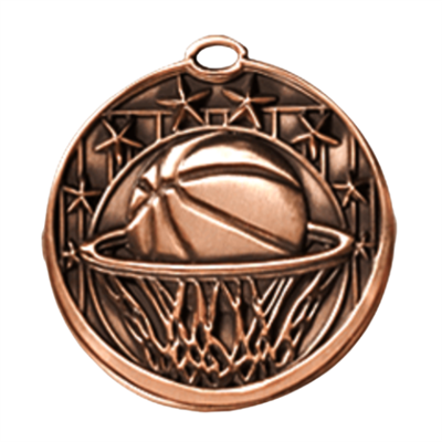2" Star Basketball Medal M703