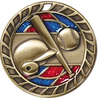2-1/2" Glitter Baseball Medal M802