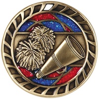 2-1/2" Glitter Cheerleading Medal M805