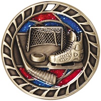 2-1/2" Glitter Hockey Medal M810