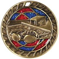 2-1/2" Glitter Swimming Medal M814