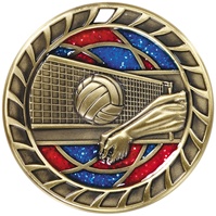 2-1/2" Glitter Volleyball Medal M817
