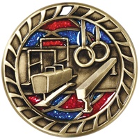 2-1/2" Glitter Gymnastics Medal M819