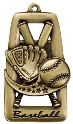 2-3/4" Star Blast Baseball Medal M902