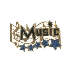 1-1/4" 5-Star Music Pin MA13