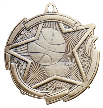 2-3/8" Star Basketball Medal MD1703