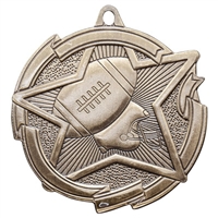 2-3/8" Star Football Medal MD1706