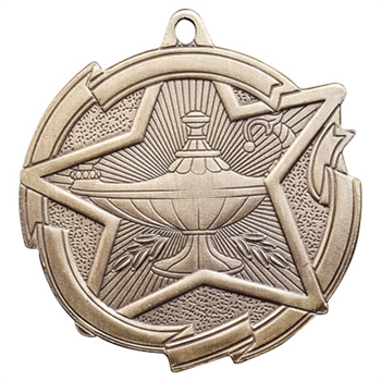 2-3/8" Star Lamp of Knowledge Medal MD1712