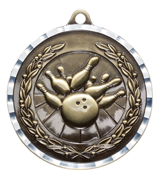 2" PREMIUM Diamond-Cut Bowling Medals MDC04