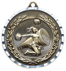 2" PREMIUM Diamond-Cut Cheerleading Medals MDC05