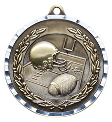 2" PREMIUM Diamond-Cut Football Medals MDC06