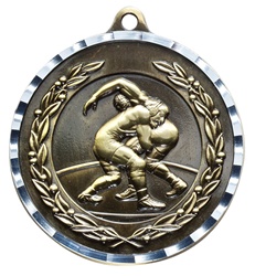 2" PREMIUM Diamond-Cut Wrestling Medals MDC18