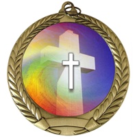 2-3/4" Full Color Series Religious Cross Medal MM292-FCL-36